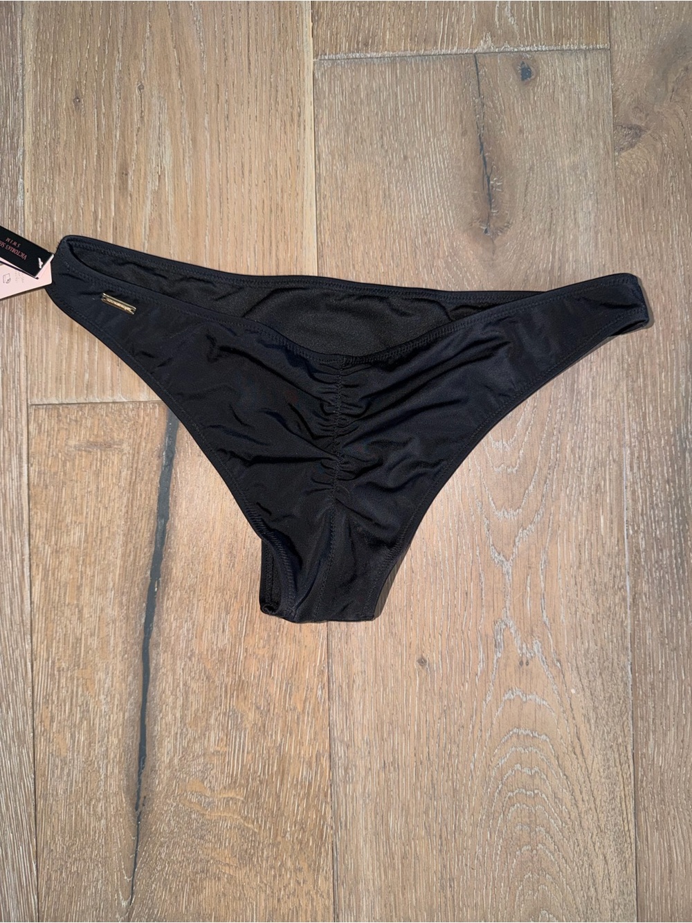 Victoria’s Secret Black High Thigh Cheeky Bikini Bottoms Size Medium New W/Tags